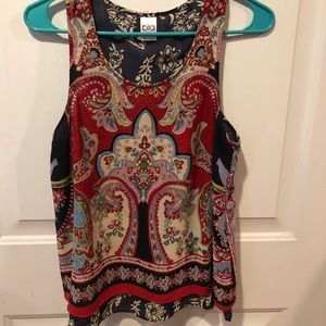 Multicolored sleeveless top